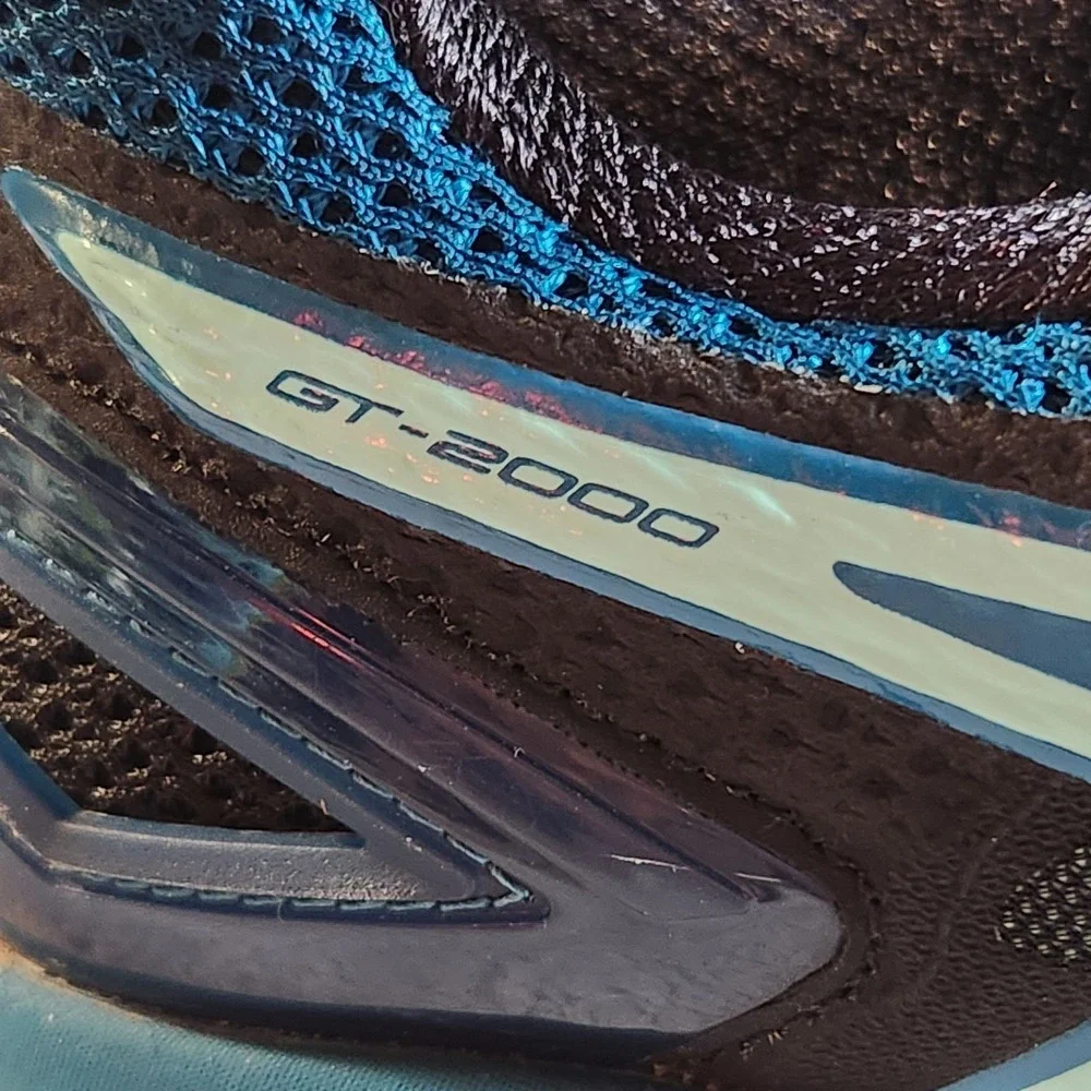 Asics Shoes Mens 11.5 Blue GT-2000 4‎ V4 Running Sneakers Trainers PureGel T656N
